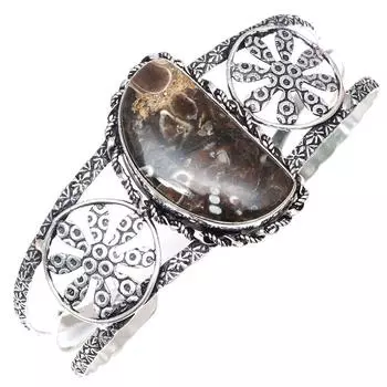 Ювелирные изделия ручной работы из серебра Turtela Jasper Gemstone, браслеты-манжеты 7 дюймов, регулируемые
