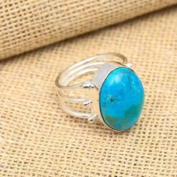 Ювелирные изделия ручной работы из стерлингового серебра 925 пробы с бирюзой Спящая красавица для рождественского подарка 4 синий