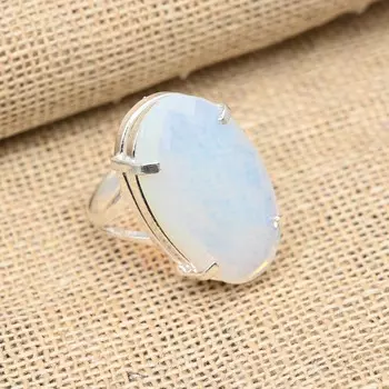 Ювелирные изделия ручной работы из стерлингового серебра 925 пробы с молочным опалом, подарок для нее 4 белый