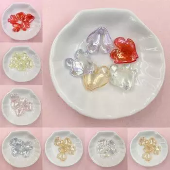 Ювелирные изделия ручной работы, милый браслет «сделай сам», ожерелье, разноцветные лепестки пиона, форма 19*18,5 мм, изготовление своими руками, 5 шт., свободные бусины розовый