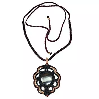 Ювелирные изделия ручной работы Owyhee Blue Opal Macrame Thread Gemstone, ожерелье 20-36 Ad