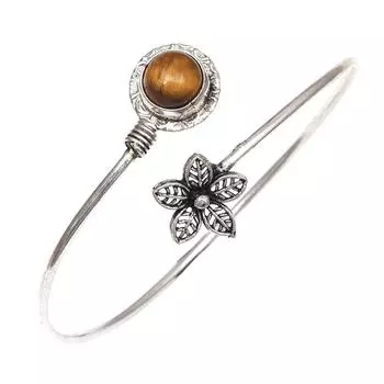 Ювелирные изделия ручной работы с драгоценными камнями тигровый глаз, браслеты-манжеты 7 дюймов, регулируемые