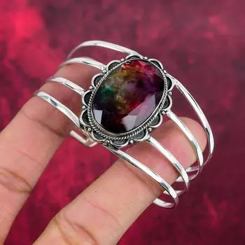 Ювелирные изделия ручной работы с кулоном из аммолита, драгоценный камень, браслет из стерлингового серебра 925 пробы, подарок для жены, ювелирные изделия Adjustable розовый