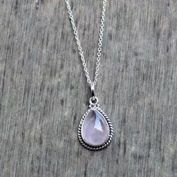 Ювелирные изделия ручной работы с подвесками из розового кварца и драгоценными камнями 14.05mm-22.33mm розовый