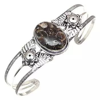 Ювелирные изделия ручной работы Turtela Jasper Gemstone Браслеты-манжеты 7 Регулируемые