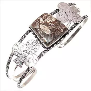 Ювелирные изделия ручной работы Turtela Jasper Gemstone Браслеты-манжеты 7 Регулируемые