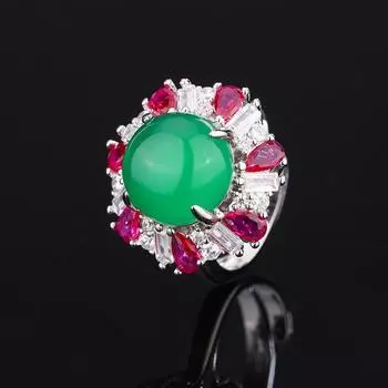 Ювелирные изделия S925 чистое серебро игольчатые серьги-гвоздики имитация красного корунда имитация халцедона комплект из двух частей кольца серьги женские