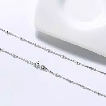 Ювелирные изделия S925 стерлингового серебра ожерелье боковая цепочка с бусинами женская подвеска цепочка 40cm