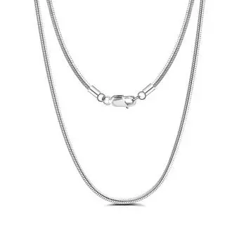 Ювелирные изделия S925 стерлингового серебра ожерелье 2.0 мм толщиной круглая змейка цепочка простая цепочка с цепочкой