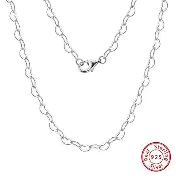 Ювелирные изделия S925 стерлингового серебра ожерелье в форме сердца цепочка Love Peach Heart Clavicle Chain 40cm