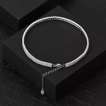 Ювелирные изделия S925 стерлингового серебра регулируемая двухрядная цепочка в виде теннисного мяча 2 мм браслет на лодыжку 2,0 мм цепочка в виде оливкового звена 925