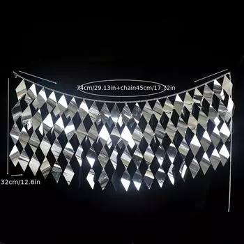 Ювелирные изделия с блестящей цепочкой для тела, юбка с ромбовидными пайетками, наряд с цепочкой для тела с пайетками для сценического выступления, ювелирные аксессуары с цепочкой на талию 2