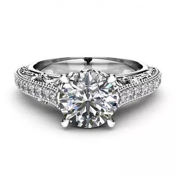 Ювелирные изделия с бриллиантами, твердое кольцо из стерлингового серебра 100% S925 для женщин, Cn, невидимая оправа, серебро 925 пробы, ювелирные кольца, женские Anels 7 белый