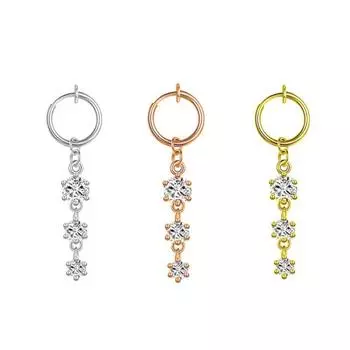 Ювелирные изделия с четырьмя когтями, циркониевый кулон, бесплатное пирсинг, кольцо в пупке, прокол в стиле взрыва