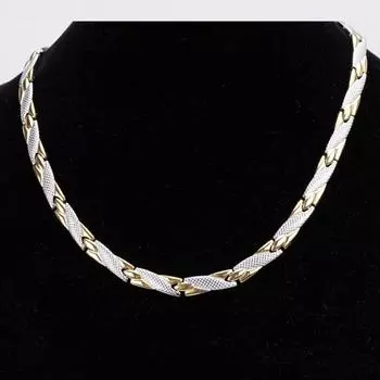 Ювелирные изделия с германиевым элементом, контрастный магнит, длинное ожерелье из титановой стали, мужское ожерелье