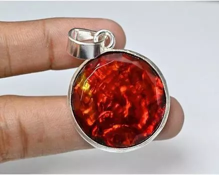 Ювелирные изделия с подвесками из натурального аммолита | Кулон из стерлингового серебра 925 пробы для нее