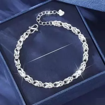 Ювелирные изделия с покрытием из серебра S925, ювелирные изделия для женщин, браслет с милым кроликом, подарок для девочек, модный стиль