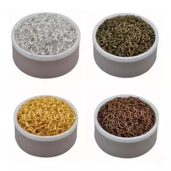 Ювелирные изделия с разъемом, одинарные разъёмные кольца, фурнитура для открытого прыжка, 4-10 мм, оптовая продажа, с золотым, серебристым бронзовым покрытием 4mm/600 Pcs серебряный