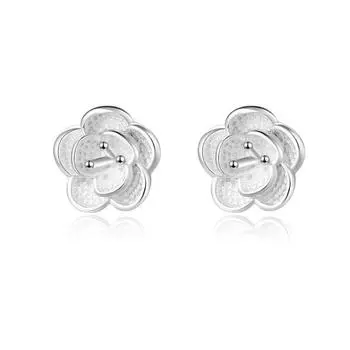 Ювелирные изделия Серьги для женщин Темпераментные розы Серьги для цветов Маленькие французские серьги