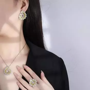 Ювелирные изделия Серьги-иглы из серебра 925 пробы, имитация ювелирных изделий, аксессуары, золотое бриллиантовое колье, кольцо с цирконом