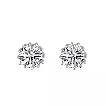 Ювелирные изделия Серьги из стерлингового серебра 925 пробы Серьги с несколькими бриллиантами Lady Zircon Round 925