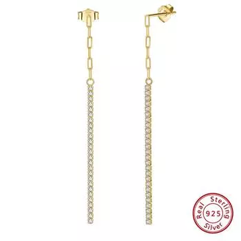 Ювелирные изделия Серьги из стерлингового серебра 925 пробы Женские серьги из циркония 925