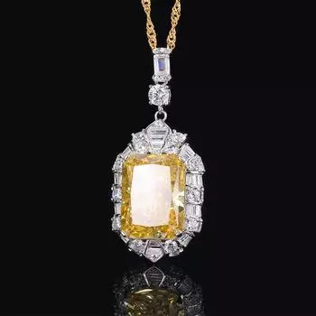 Ювелирные изделия Серебряный Трансграничный Популярный Высокоуглеродистый Алмазный Свет Роскошный Ожерелье Подвеска Ювелирные Изделия Подвеска 12 * 16