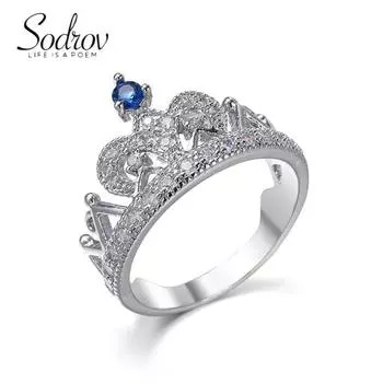Ювелирные изделия SODROV в форме романтической короны с цирконом, обручальные кольца для женщин 6