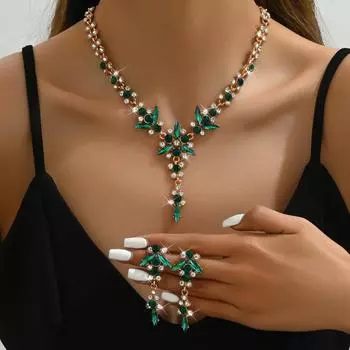 Ювелирные изделия Свадебное ожерелье Серьги Комплект Свадебное платье Банкетное платье Ювелирные изделия
