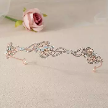 Ювелирные изделия Свадебный стиль барокко сплав протеин горный хрусталь венок для волос Простые свадебные банкетные аксессуары корона