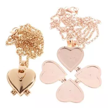 Ювелирные изделия своими руками, винтажное 4-слойное ожерелье-медальон в форме сердца с фотографией, открывающийся кулон