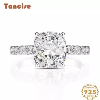 Ювелирные изделия Tancision, квадратное кольцо с удобрениями, серебро 925 пробы, импортное круглое заостренное кольцо Chehua, 8*9 мм. 5 белый