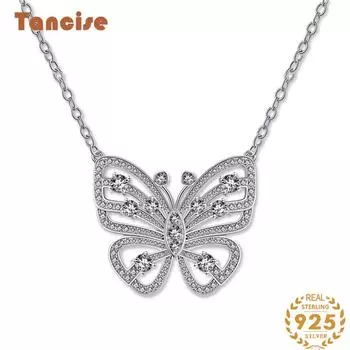 Ювелирные изделия Tancision, роскошное ожерелье с бабочкой, Seiko, высококачественный кулон с бабочкой, автономный 40 + 5 белый