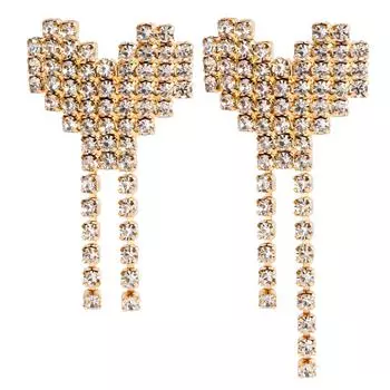 Ювелирные изделия Темперамент Коготь Бриллиантовая Цепочка Бриллиантовая Инкрустация Любовь Кисточка Ожерелье Серьги Комплект Ювелирных Изделий