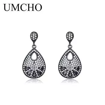 Ювелирные изделия UMCHO в форме капли, нано-клипсы с небесно-голубым топазом, серьги на юбилей, день рождения, День святого Валентина, ювелирные изделия, подарки