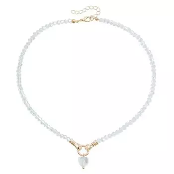 Ювелирные изделия Ветер Рукопожатие Любовь Кулон Ключичная Цепочка Личность Творческий Универсальный Стеклянный Бусины Ожерелье