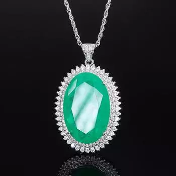 Ювелирные изделия Ветер Симуляция Цвет Сокровище Подвеска Большая Цепочка для свитера Дэна Основной камень 20 * 30