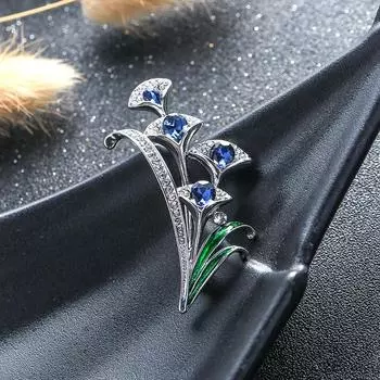 Ювелирные изделия Высококачественная масляная капающая универсальная брошь в виде травы, модная брошь в виде зеленого листа со стразами, брошь в виде платья
