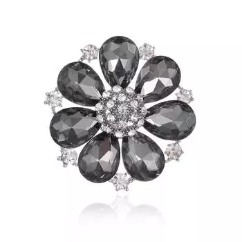 Ювелирные изделия Высококачественный хрустальный цветок брошь ажурная тычинка шелковый шарф пуговица аксессуары для одежды корсаж