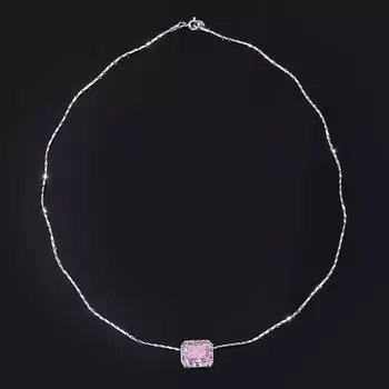 Ювелирные изделия Высокоуглеродистый бриллиант ключичная цепочка легкая роскошная подвеска ожерелье основной камень 8 * 10