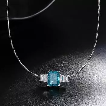 Ювелирные изделия Высокоуглеродистый бриллиант ключичная цепочка темперамент кулон ожерелье основной камень 8 * 10