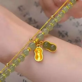 Ювелирные изделия в китайском стиле, женские ручные браслеты из бисера, браслеты в корейском стиле, браслеты из нефрита Хэтян