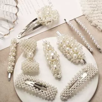 Ювелирные изделия в Корейском стиле для женщин и девочек, подарок, заколка для волос, милая заколка для волос, жемчужная заколка для волос, заколка-заколка