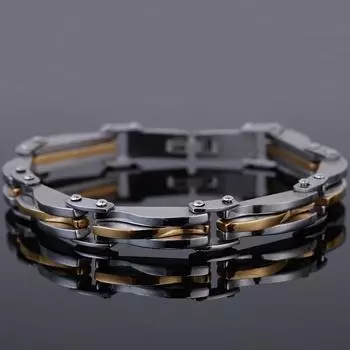 Ювелирные изделия в подарок для него, золотой цвет, мужской браслет из нержавеющей стали, мужской крутой браслет на руку, 11 мм, мужские браслеты и браслеты, манненская повязка 22CM серебряный