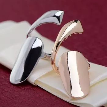 Ювелирные изделия в стиле панк, кольцо на палец для ногтей, металлические серебряные модные кольца для женщин