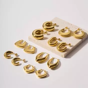 Ювелирные изделия высокого класса нишевые 2025 ретро серьги женские легкие роскошные титановые стальные полые серьги из нержавеющей стали