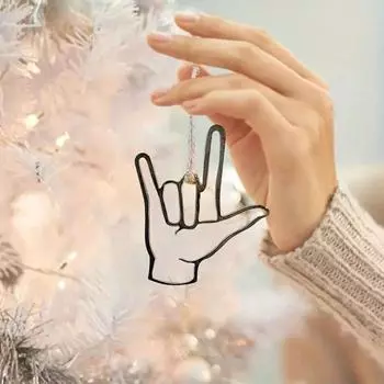 Ювелирные изделия Я люблю тебя Жест Кулон Акриловое выражение любви Ключ Украшение Детская игрушка Style B