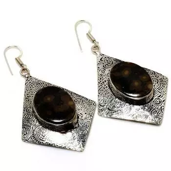 Ювелирные серьги Curpitboulder Opal 925 с серебряным покрытием 2,46 дюйма