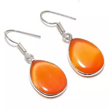 Ювелирные серьги из натурального камня Monalisa из стерлингового серебра 925 пробы 1,58 дюйма Z1E89