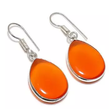 Ювелирные серьги из натурального камня Monalisa из стерлингового серебра 925 пробы 1,58 дюйма U0C23